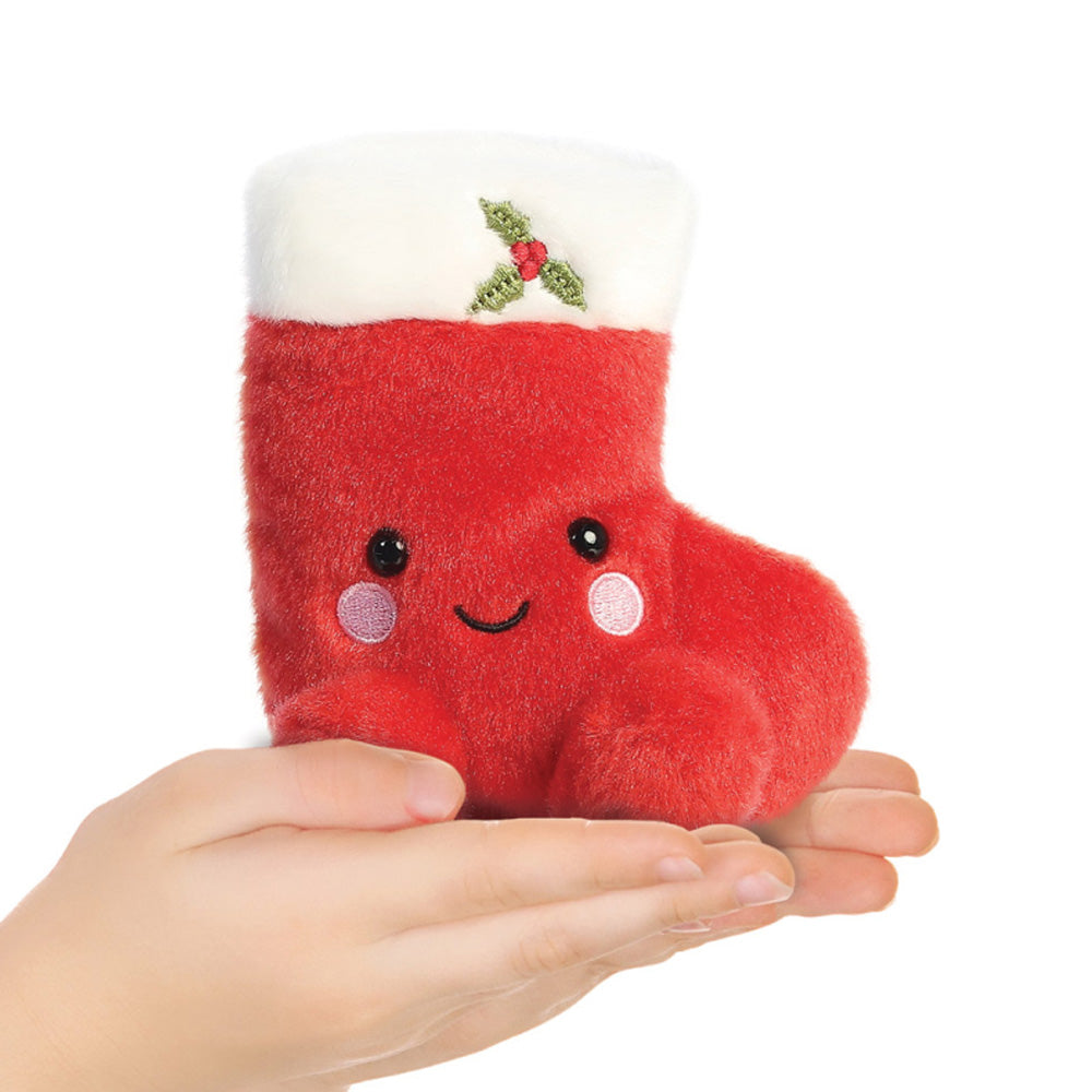 Palm Pals Holly Stocking Christmas 5" Plush Soft Toy