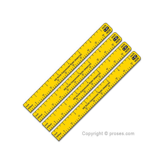 Proses PR-CR-87I 1:87 Scale Conversion Ruler (Imperial) H0