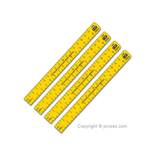 Proses PR-CR-87M 1:87 Scale Conversion Ruler (Metric) H0