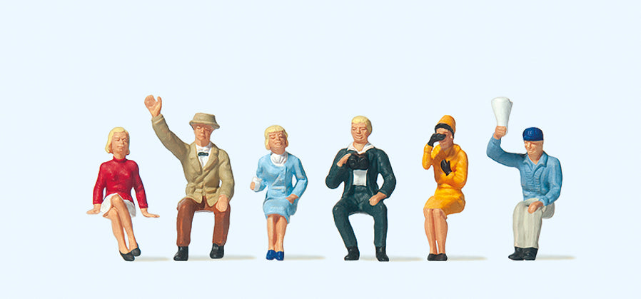 Preiser 10025 Seated Spectators (6) Exclusive Figure Set HO