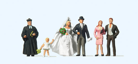 Preiser 10057 Protestant Wedding Group (6) Exclusive Figure Set HO