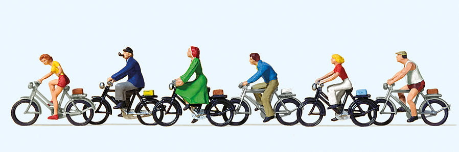 Preiser 10091 Cyclists (6) Exclusive Figure Set HO