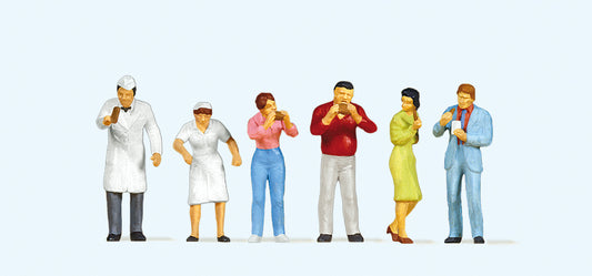 Preiser 10109 People at the Sales Trailer (6) Exclusive Figure Set HO