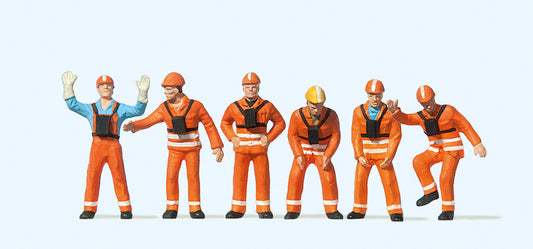 Preiser 10245 DB Railway Shunters (6) Exclusive Figure Set HO