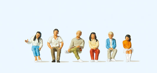 Preiser 10297 Youths Seated (6) Exclusive Figure Set HO