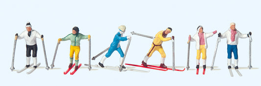 Preiser 10312 Cross Country Skiers (6) Exclusive Figure Set HO