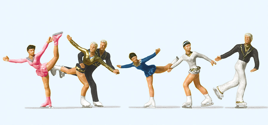 Preiser 10314 Figure Skaters (6) Exclusive Figure Set HO