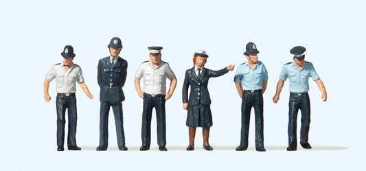 Preiser 10371 British Poilcemen (6) Exclusive Figure Set HO