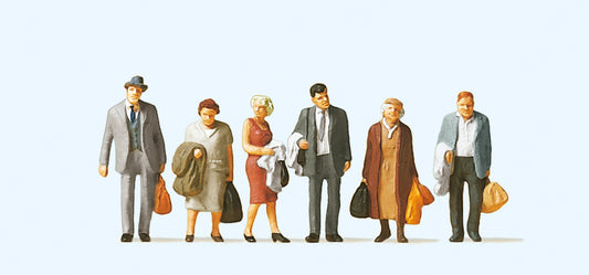 Preiser 10403 Passengers (6) Exclusive Figure Set HO