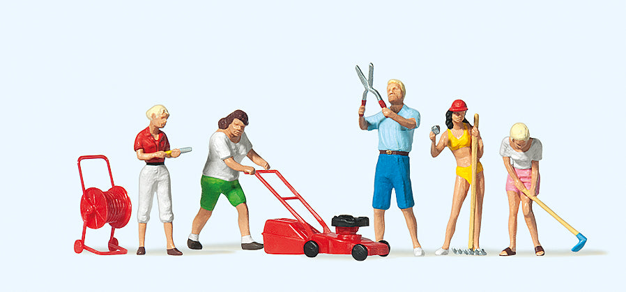 Preiser 10464 Home Gardeners (5) Exclusive Figure Set HO