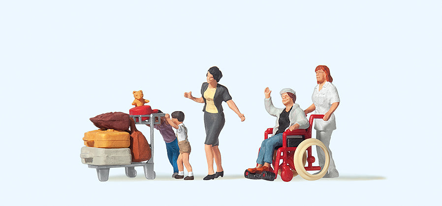 Preiser 10465 Travellers (4) Exclusive Figure Set HO