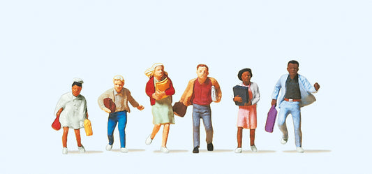 Preiser 10476 Schoolchildren on the Way Home (6) Exclusive Figure Set HO