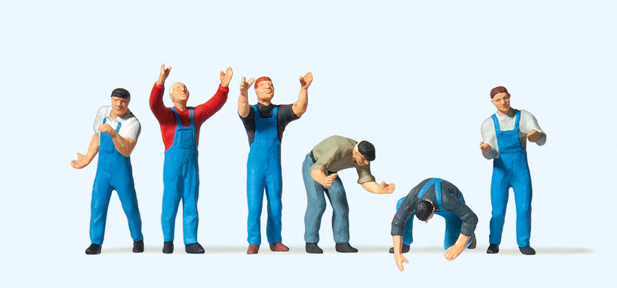 Preiser 10497 Scaffolders (6) Exclusive Figure Set HO