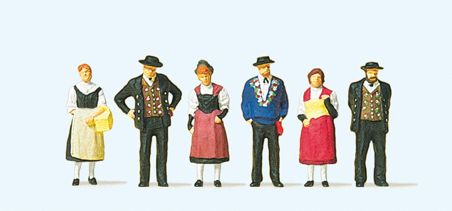 Preiser 10509 Swiss National Costume Canton Uri (6) Exclusive Figure Set HO