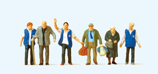 Preiser 10544 Travellers Aid Scene (6) Exclusive Figure Set HO