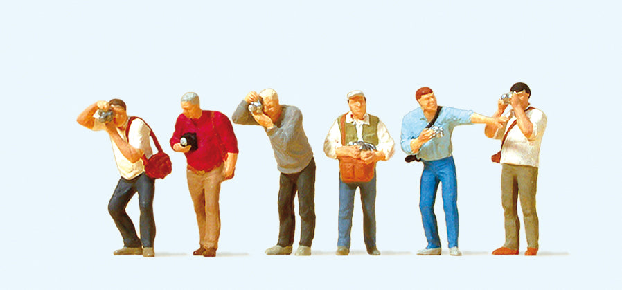 Preiser 10545 Trainspotters (6) Exclusive Figure Set HO