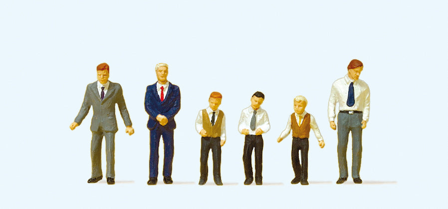 Preiser 10560 Male Churchgoers (6) Exclusive Figure Set HO