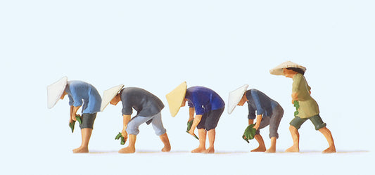 Preiser 10574 At the Rice Field (5) Exclusive Figure Set HO