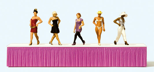 Preiser 10621 On the Catwalk (5) Exclusive Figure Set HO