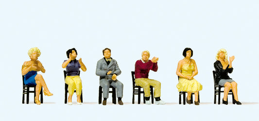 Preiser 10624 Seated Spectators Applauding (6) Exclusive Figure Set HO