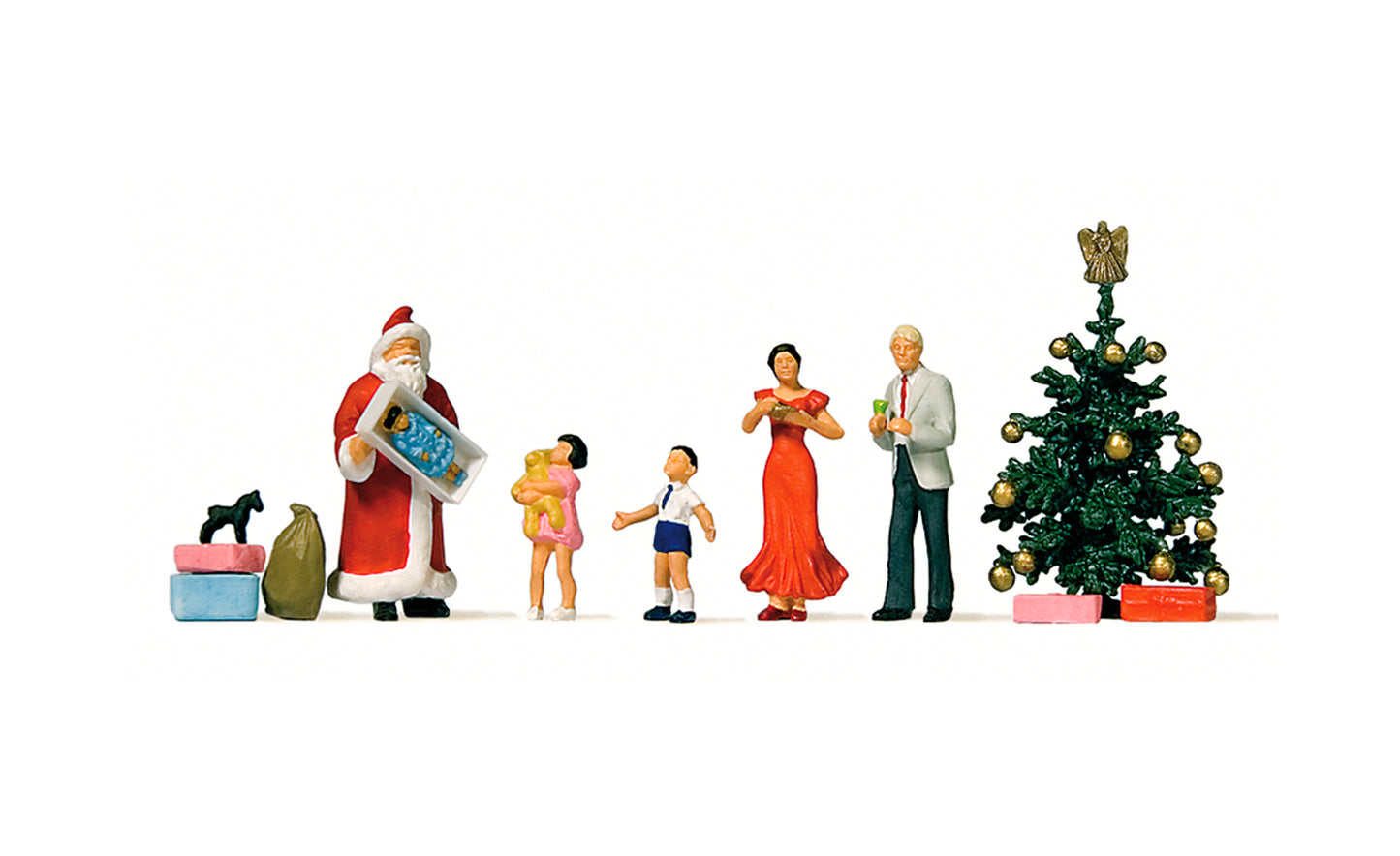 Preiser 10652 Merry Christmas Scene (5) Exclusive Figure Set HO