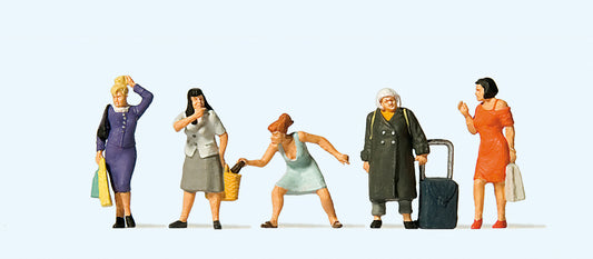 Preiser 10665 Doing the Shopping (5) Exclusive Figure Set HO