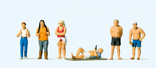 Preiser 10668 On Vacation (6) Exclusive Figure Set HO