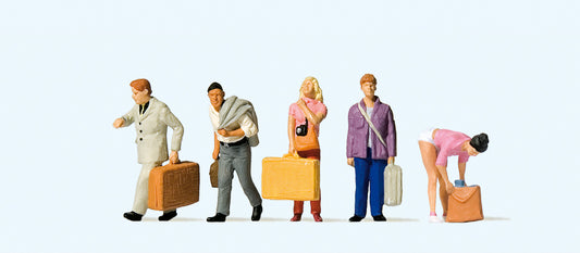 Preiser 10670 Passengers at the Station (5) Exclusive Figure Set HO