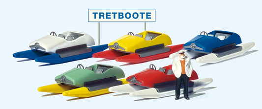Preiser 10685 Pedal Boat Rental Scene (1) Exclusive Figure Set HO