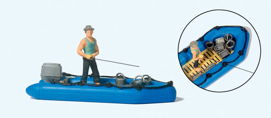 Preiser 10687 Angler (1) in Dinghy Exclusive Figure Set HO