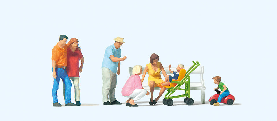 Preiser 10695 Family Day Out (7) Exclusive Figure Set HO