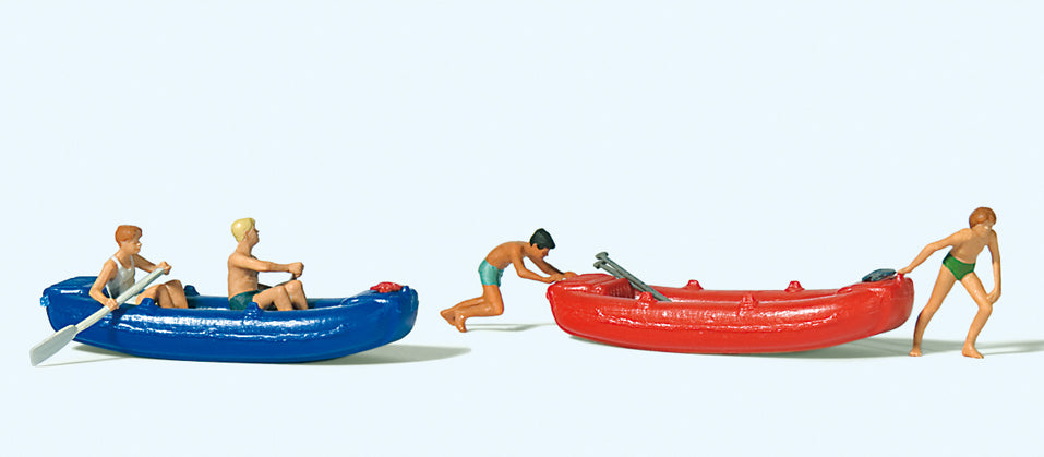 Preiser 10705 Youths (4) with Boats (2) Exclusive Figure Set HO