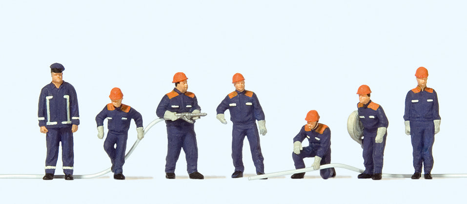 Preiser 10719 Fire Brigade Cadets (7) Exclusive Figure Set HO