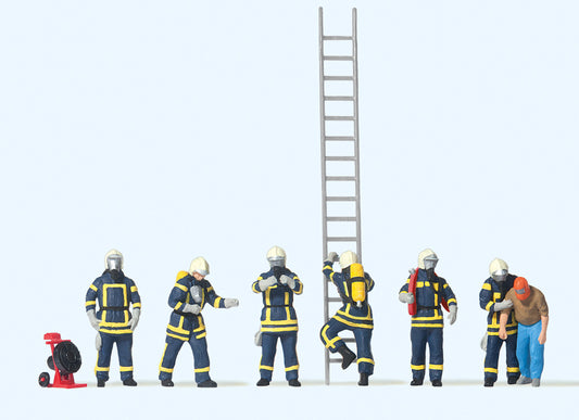 Preiser 10765 Firemen in Breathing Apparatus (6) Exclusive Figure Set HO