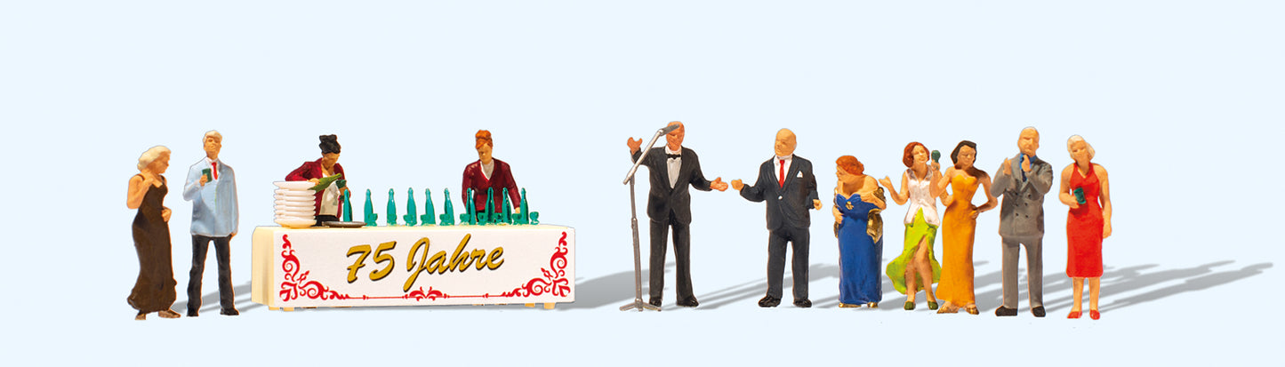 Preiser 75th Year Anniversary Party (11) Exclusive Figure Set HO Gauge PR10775