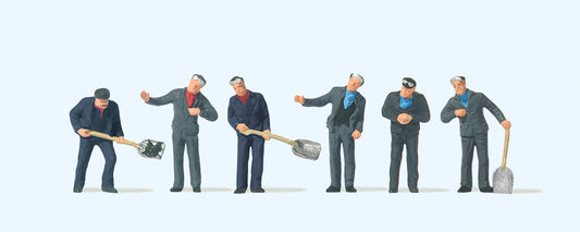 Preiser 10788 French Loco Drivers & Firemen (6) Exclusive Figure Set HO