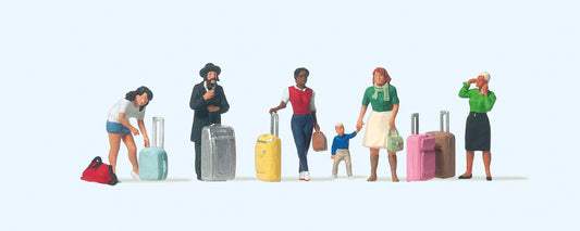 Preiser 10795 Modern Travellers (6) Exclusive Figure Set HO