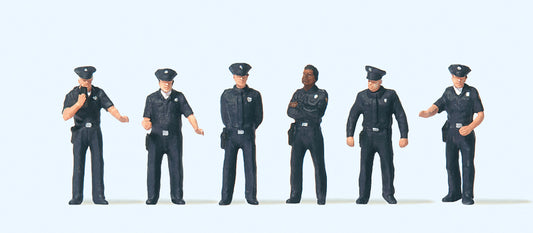 Preiser 10799 US City Police (6) Exclusive Figure Set HO