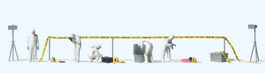 Preiser 10800 US/GB Crime Scene Investigation (5) Exclusive Figure Set HO