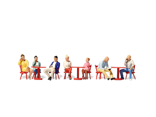 Preiser Cafe Wifi Users (7) Exclusive Figure Set PR10807 HO Gauge