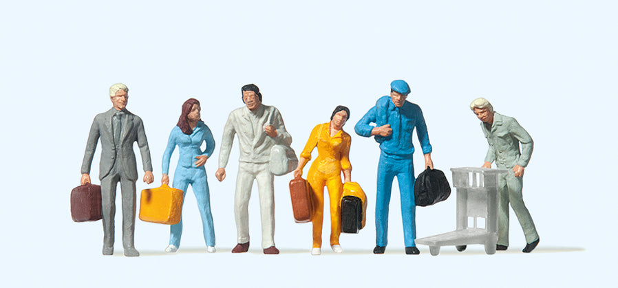 Preiser 14000 Walking Passengers (6) Standard Figure Set HO