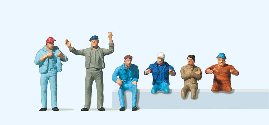 Preiser 14009 Truckers (6) Standard Figure Set HO