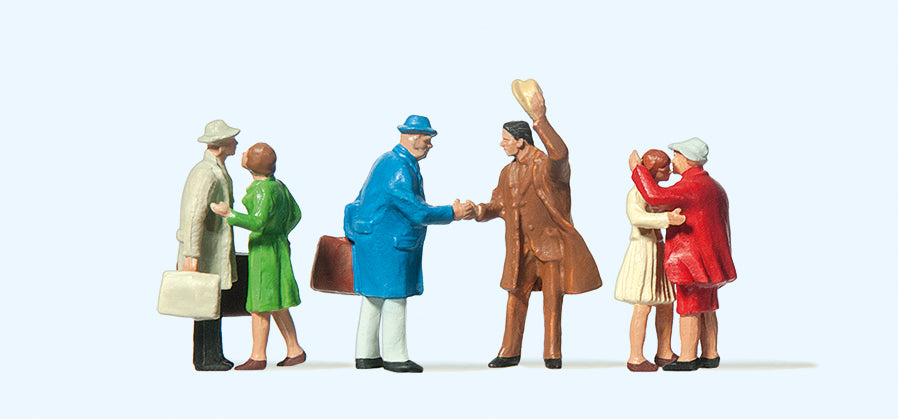 Preiser 14028 Arriving Passengers (6) Standard Figure Set HO