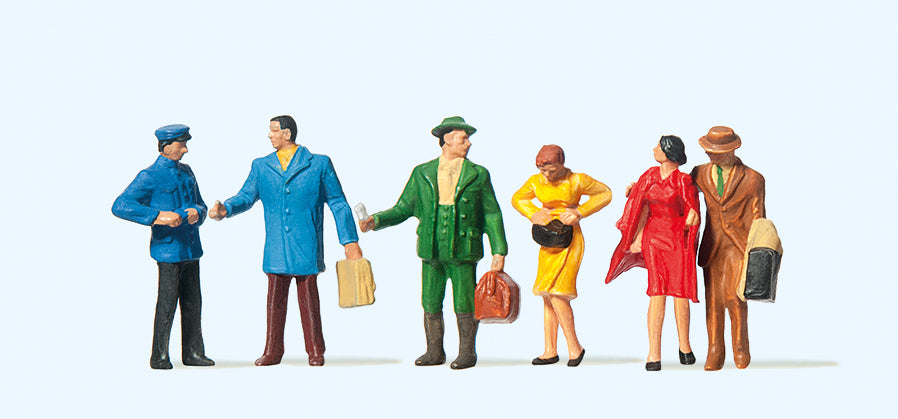 Preiser 14029 At the Platform Gate (6) Standard Figure Set HO