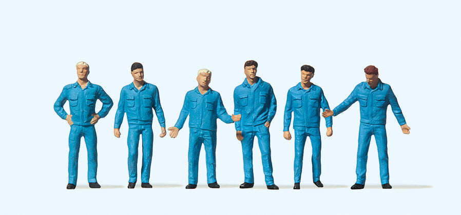 Preiser 14031 Mechanics (6) Standard Figure Set HO