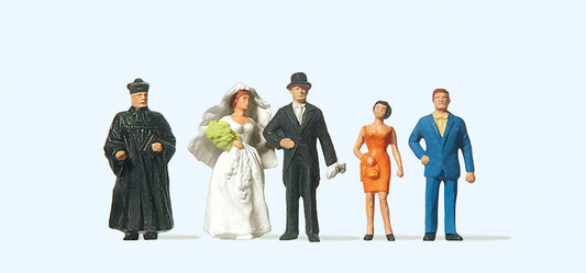 Preiser 14057 Protestant Wedding Group (5) Standard Figure Set HO
