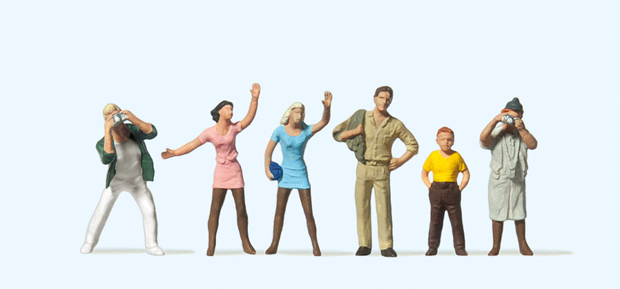 Preiser 14076 Spectators (6) Standard Figure Set HO