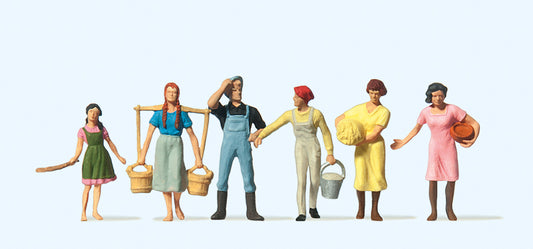 Preiser 14083 On the Farm (6) Standard Figure Set HO