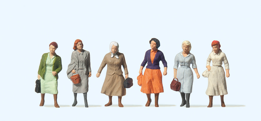 Preiser 14085 Female Commuters (6) Standard Figure Set HO