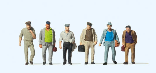 Preiser 14086 Male Commuters (6) Standard Figure Set HO